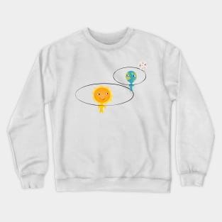 Sun, earth and moon Crewneck Sweatshirt